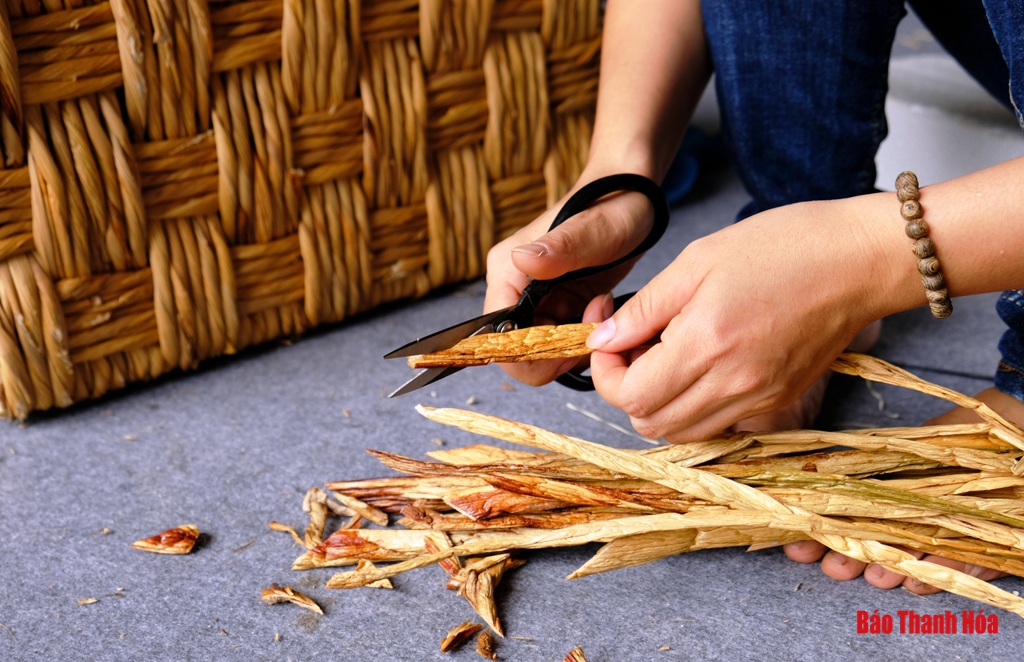 Độc đáo những sản phẩm mỹ nghệ làm từ cói, bèo tây