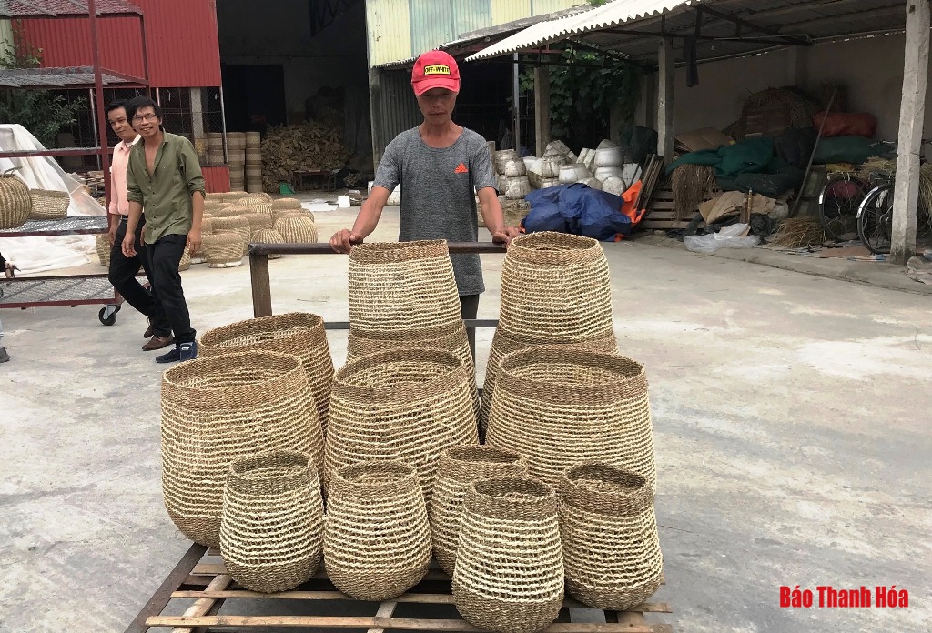 Độc đáo những sản phẩm mỹ nghệ làm từ cói, bèo tây